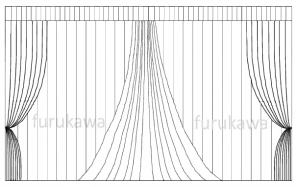 ジョーゼット幕_サイド幕付き真ん中末広がり