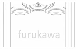 袖幕_スワッグ3連交差